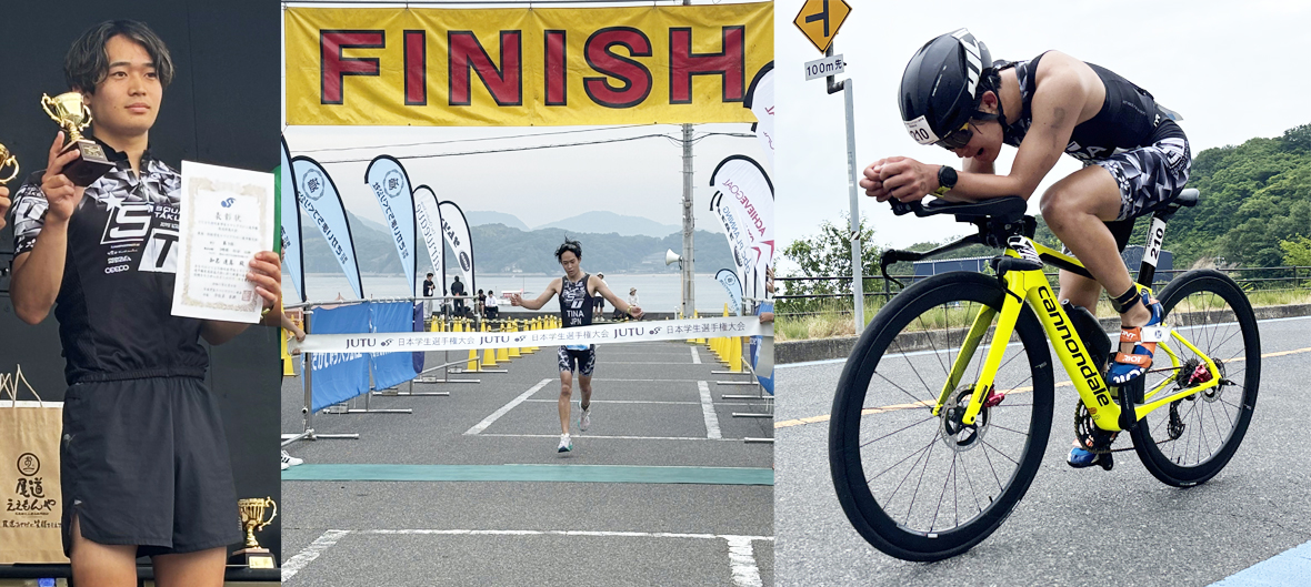 トライアスロン尾道因島大会で知名透真さんが3位入賞 日本学生選手権への出場権を獲得