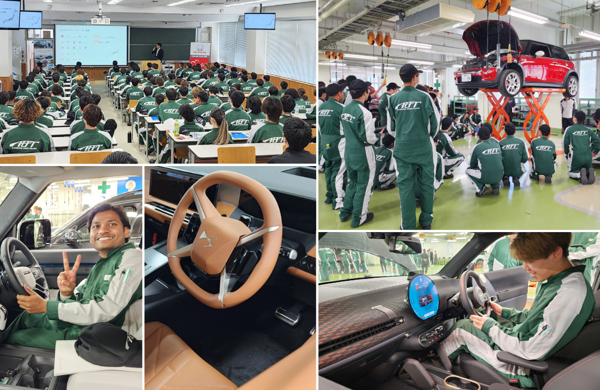 自動車工業学科１年生を対象とした「ホワイトハウス輸入車講習会」が行われました